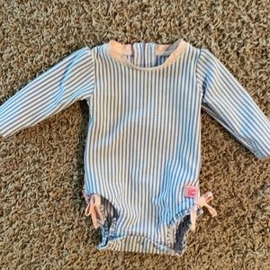 RuffleButts Long Sleeve Swimsuit 3-6 Months